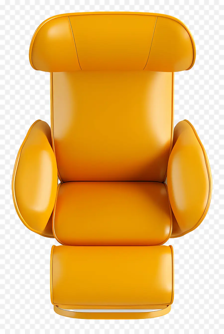 Cadeira De Vista Superior，Cadeira Reclinner Amarela PNG