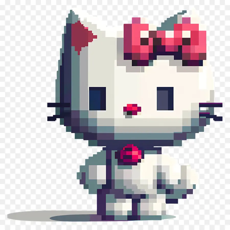 Hello Kitty Pixel，Gato Dos Desenhos Animados PNG