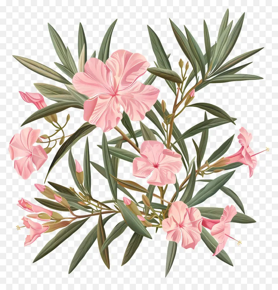 Oleander，Flores Cor De Rosa PNG