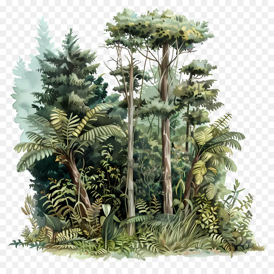 Vegetação Florestal，Floresta Tropical PNG