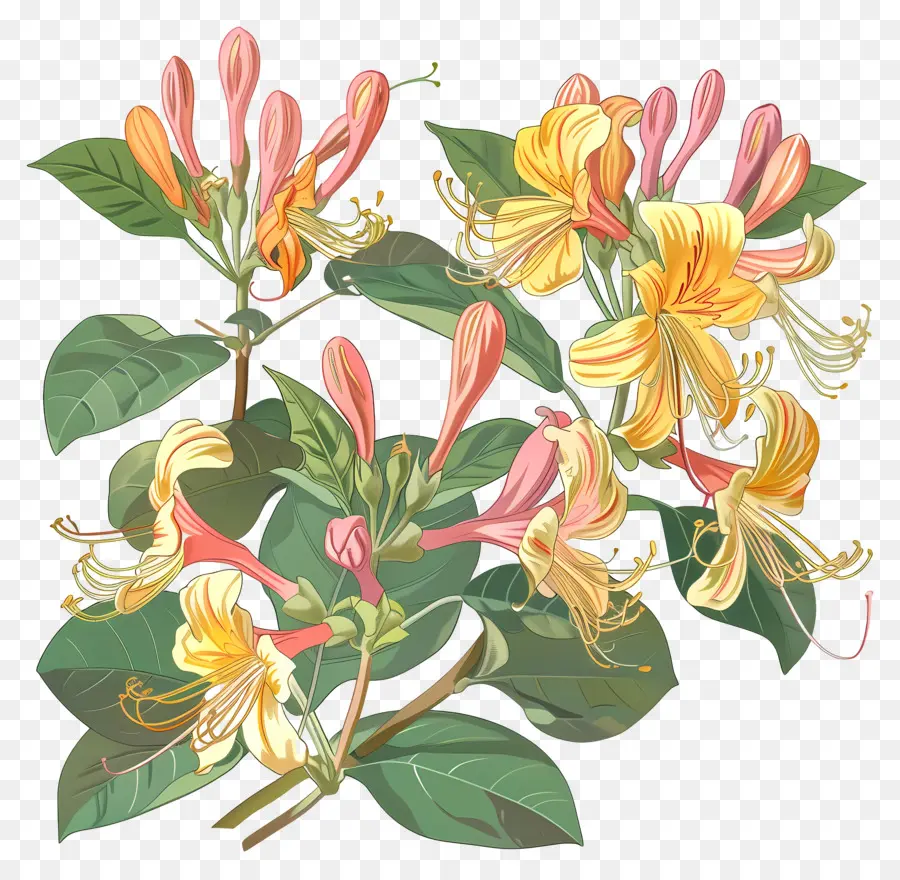 Flores De Madressilva，Flores De Lantana PNG