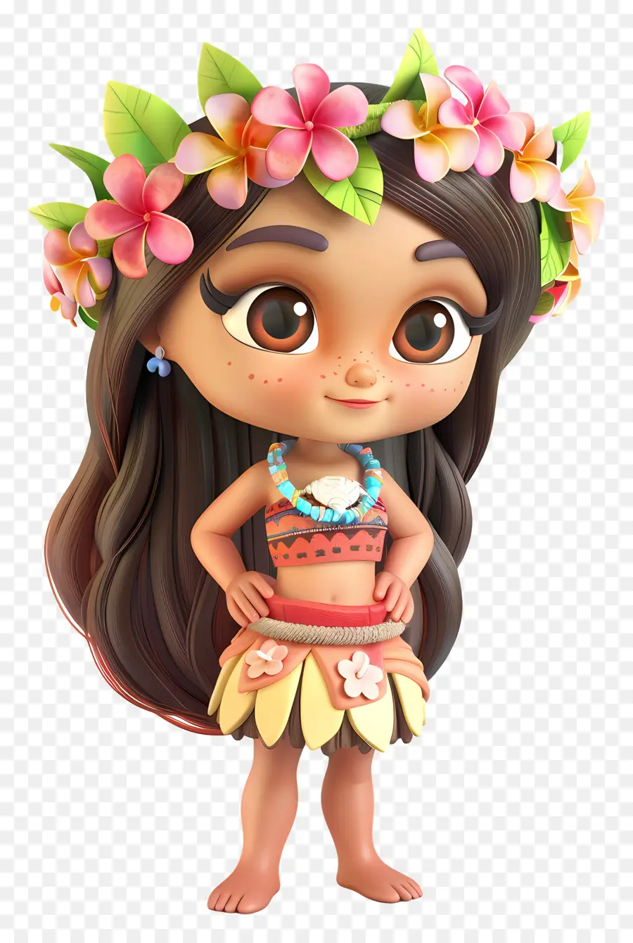 Cartoon Do Havaí，Garota Havaiana De Hula PNG