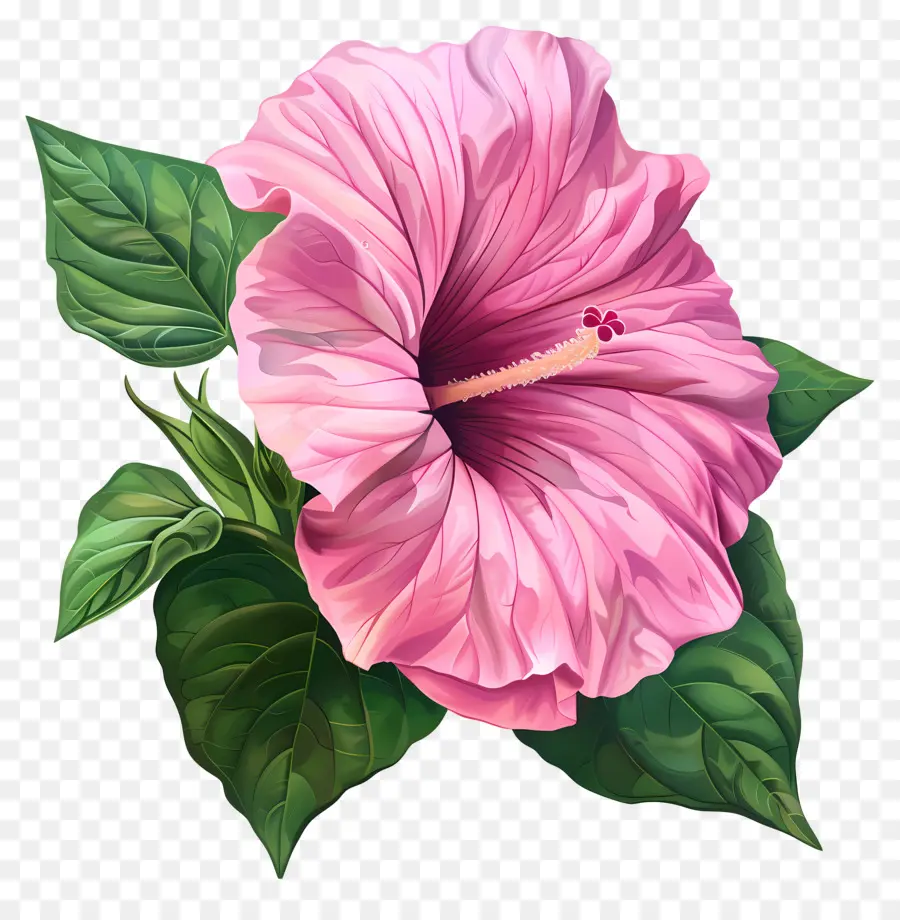 Cor De Rosa Glória Da Manhã，Flor De Hibisco PNG