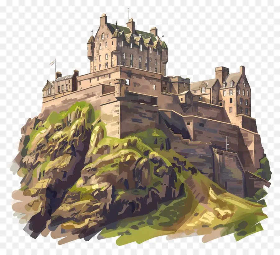 O Castelo De Edimburgo，A Escócia PNG