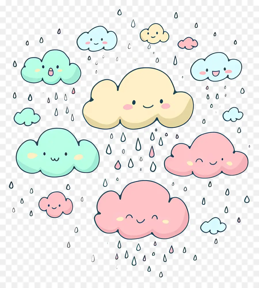 Chovendo，Expressões Em Nuvem PNG