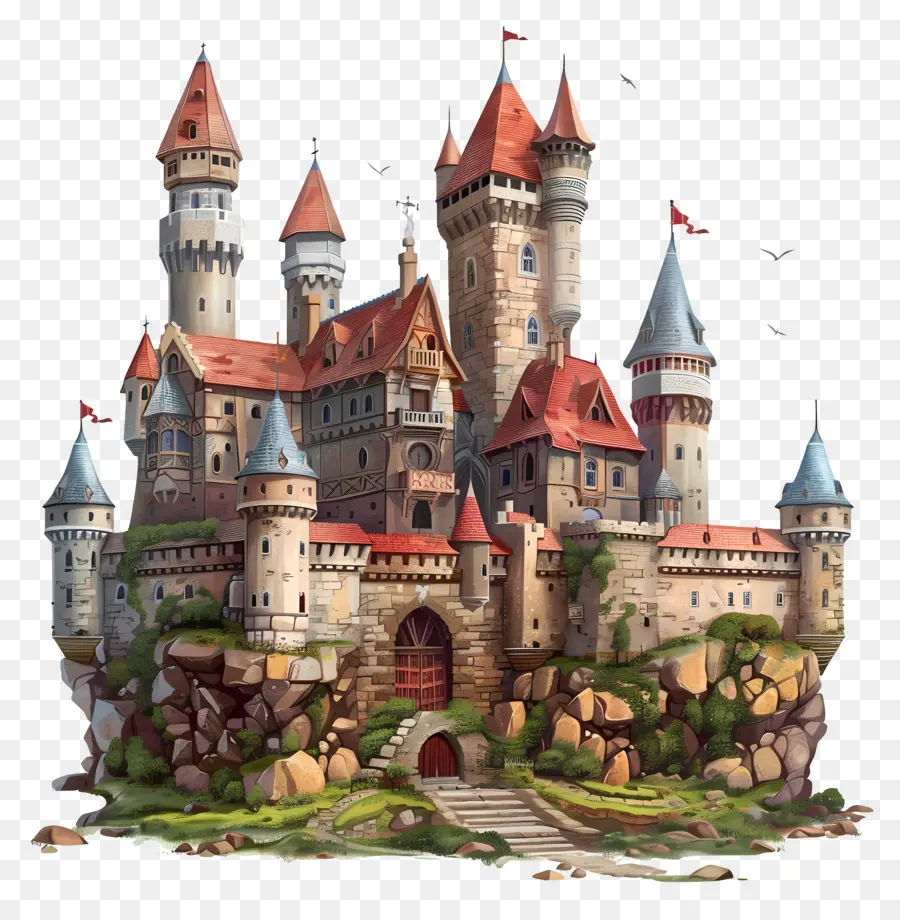Castelo Medieval，Ilustração Do Castelo PNG