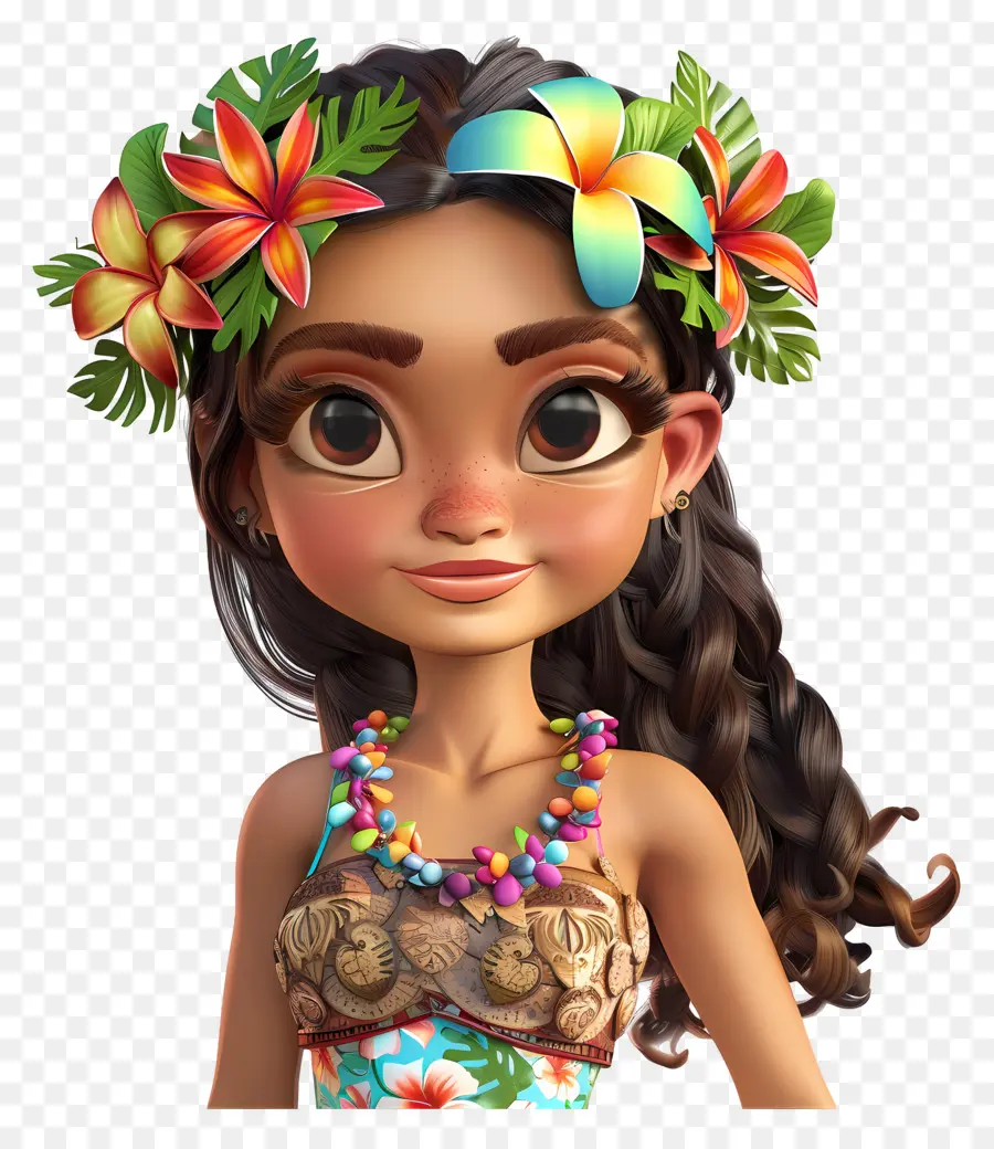 Cartoon Do Havaí，Vestido Havaiano PNG