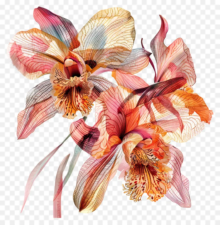 Orquídea De Ciência Agrícola De Shenzhen，Pintura Em Aquarela PNG