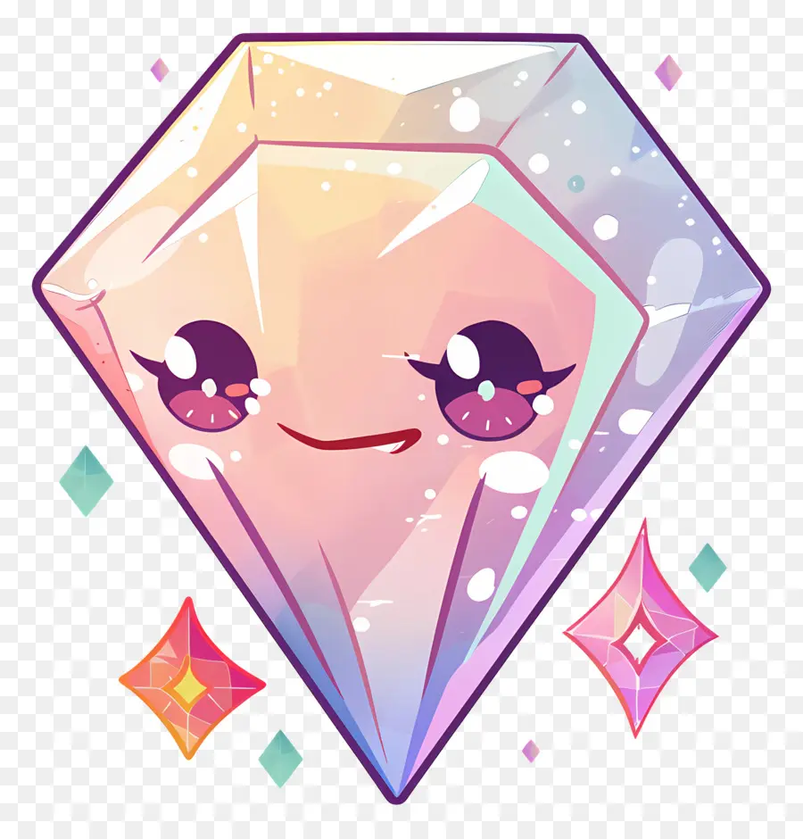 Diamante，Diamante Fofo PNG