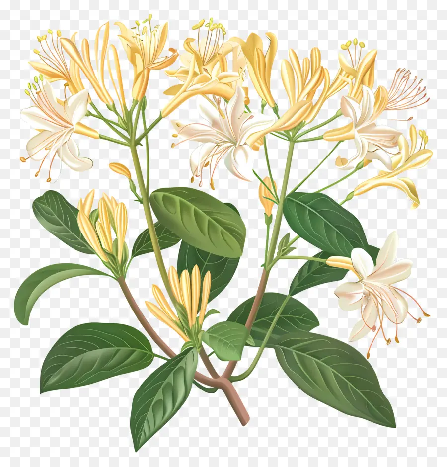 Flores De Madressilva，Lírios Brancos PNG