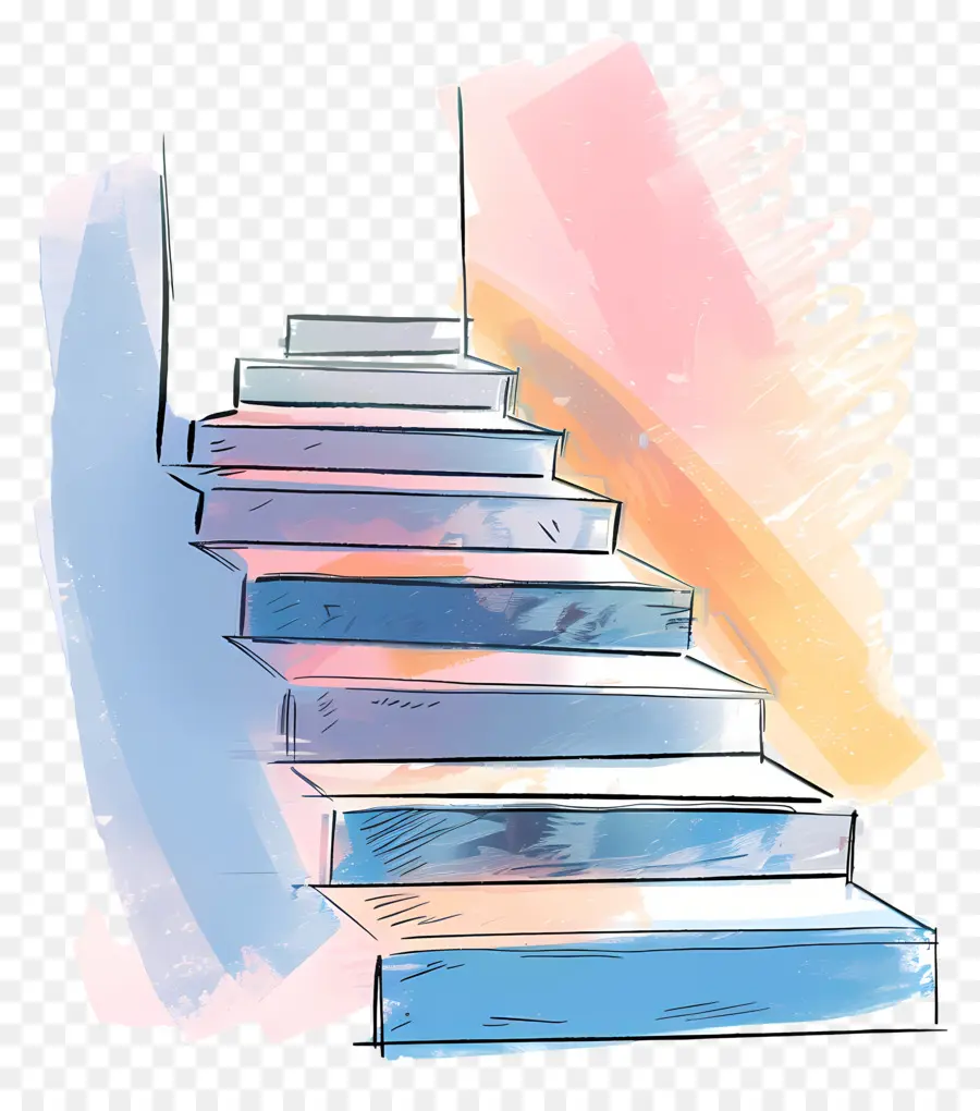 Escadas，Escada Colorida PNG