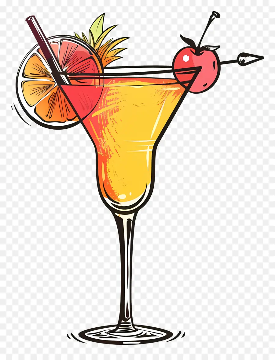 Cocktail，Handdrawn PNG