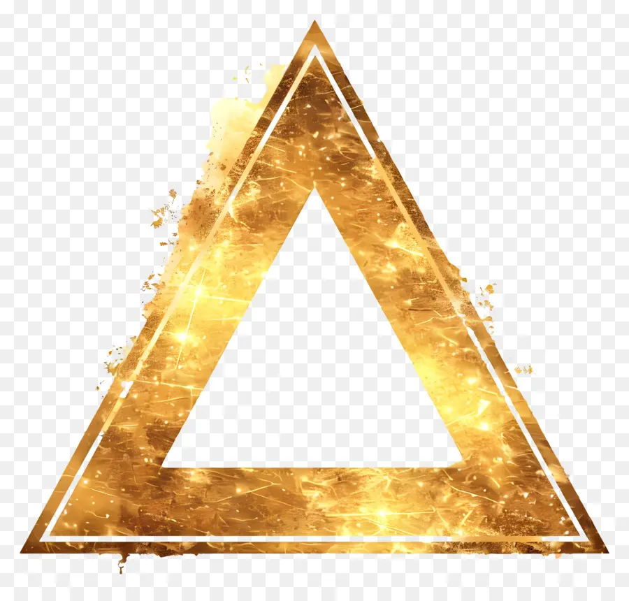 Triângulo De Ouro，Superfície Dourada PNG
