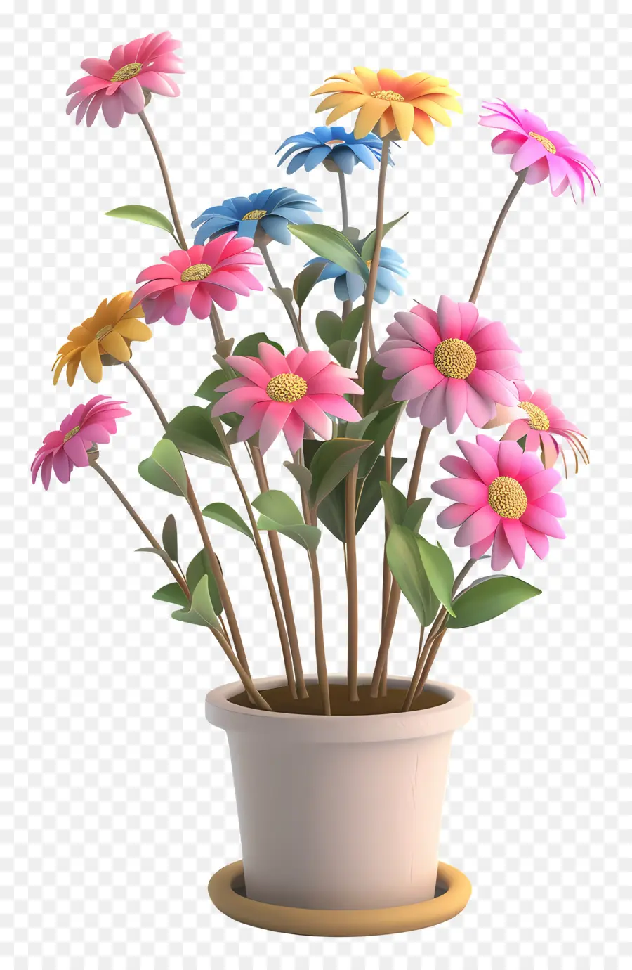 As Plantas De Flor，Vaso De Flores PNG