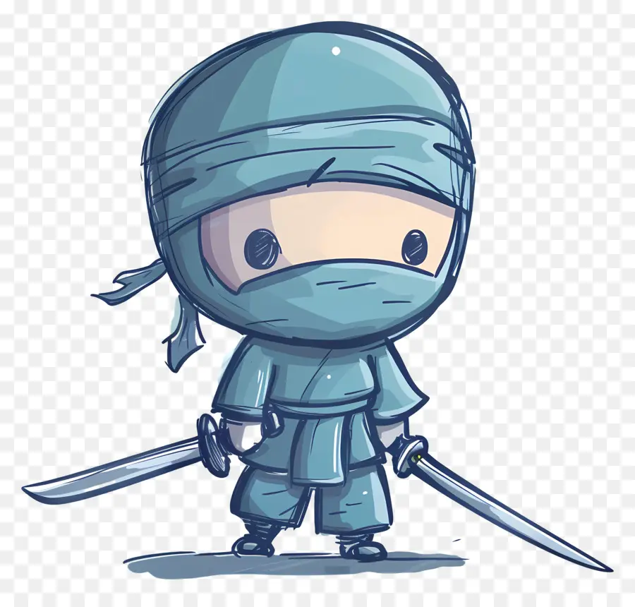 Ninja，Caráter De Desenho Animado Fofo PNG