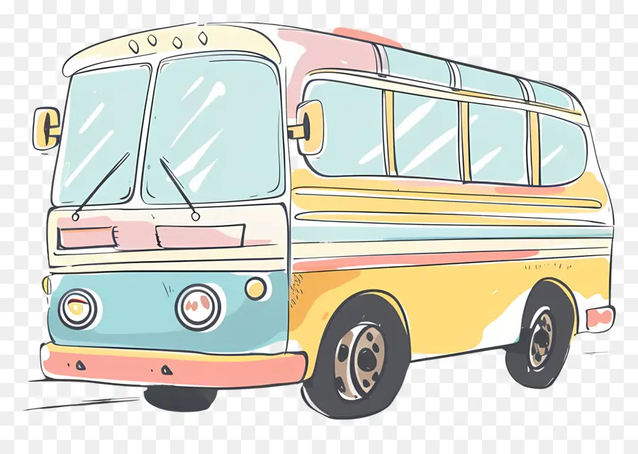 ônibus，ônibus Vintage PNG