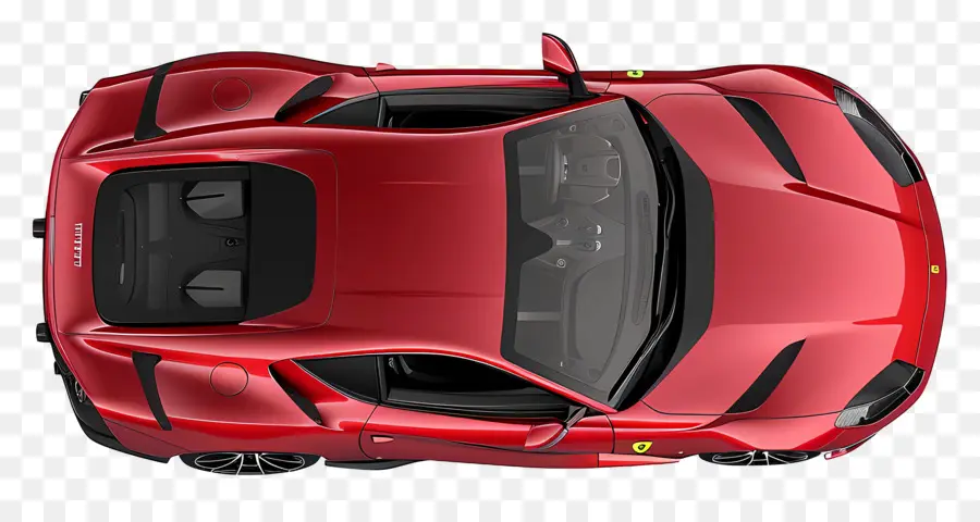 Vista De Cima Do Carro，Ferrari PNG