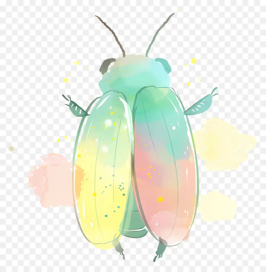 Bugs De Raios，Pintura Em Aquarela PNG