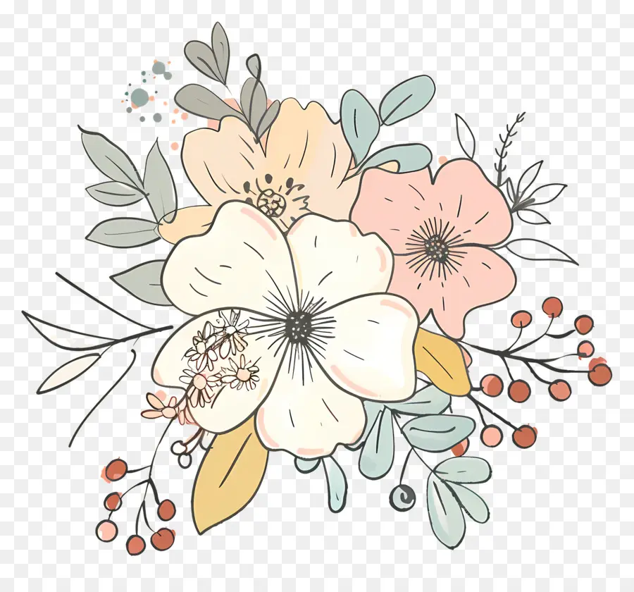 Flor Do Casamento，Arranjo Floral PNG