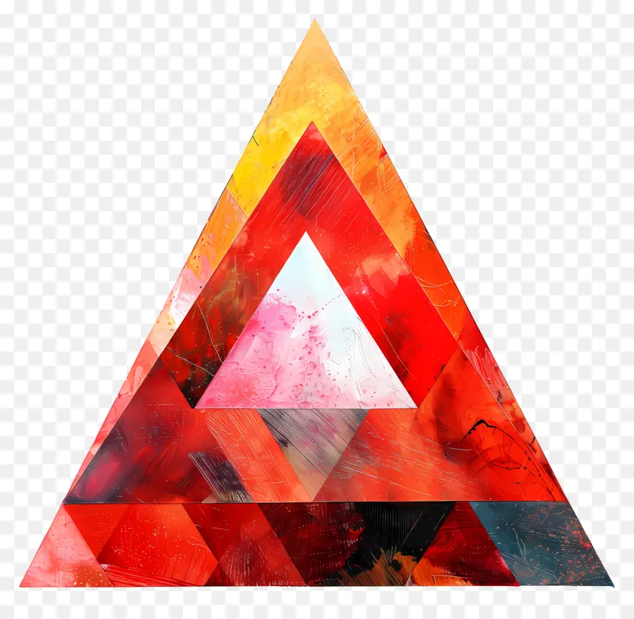 Triângulo Vermelho，Triângulo Colorido PNG