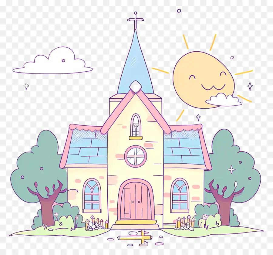 Clipart De Igreja，Casa Fofa De Doodle PNG