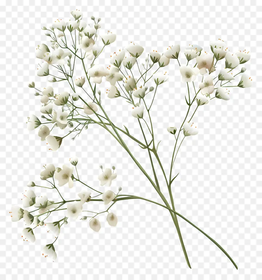Bebê Respiração Flor，Flores Brancas PNG