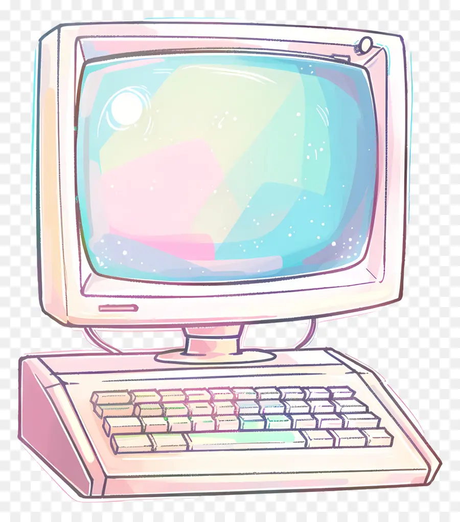 Computador，Vintage Computador PNG