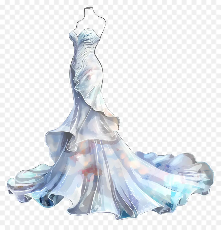 Vestido De Noiva De Sereia，Vestido De Casamento Branco PNG
