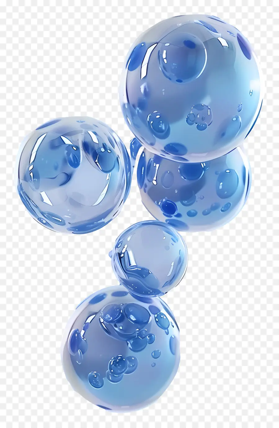 Bolhas Azuis，As Gotas De água PNG