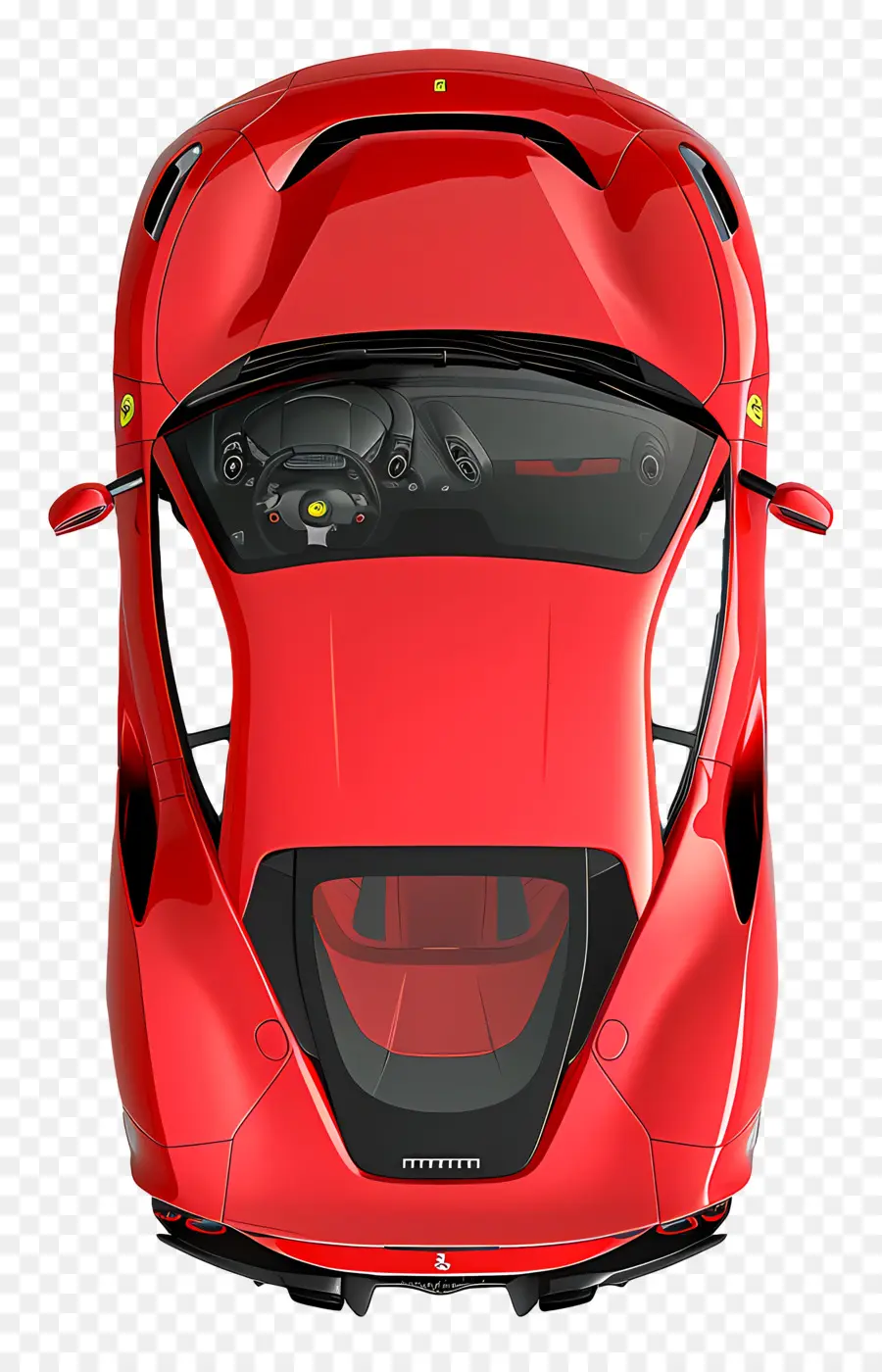 Vista De Cima Do Carro，Ferrari Gtb 488 PNG