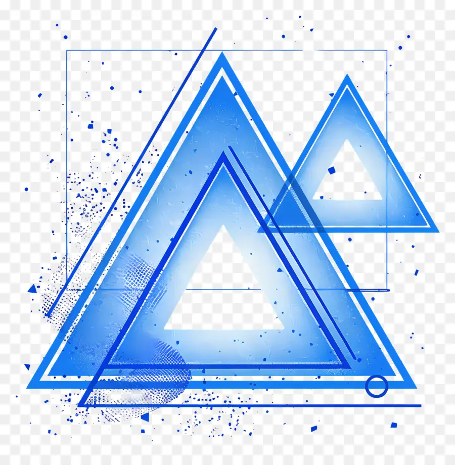 Esboço Do Triângulo Azul，Formas Geométricas PNG
