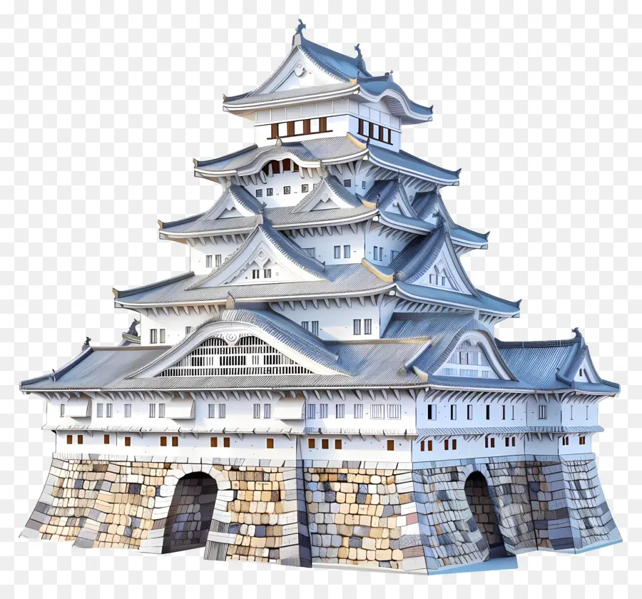 Castelo De Himeji，A Arquitetura Japonesa PNG