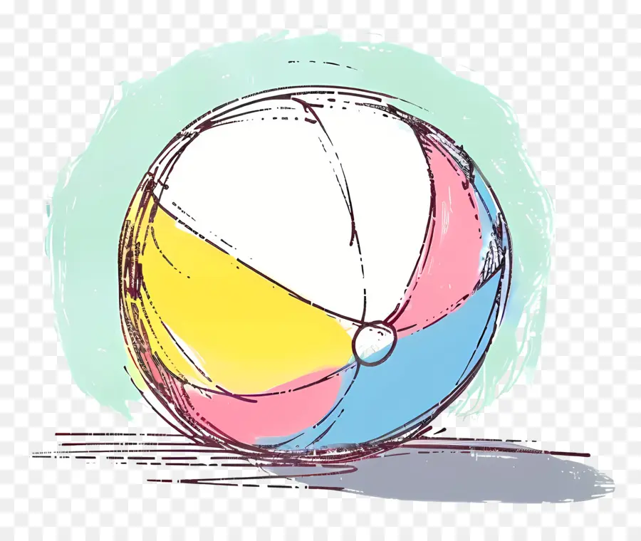 Bola De Praia，Colorido PNG