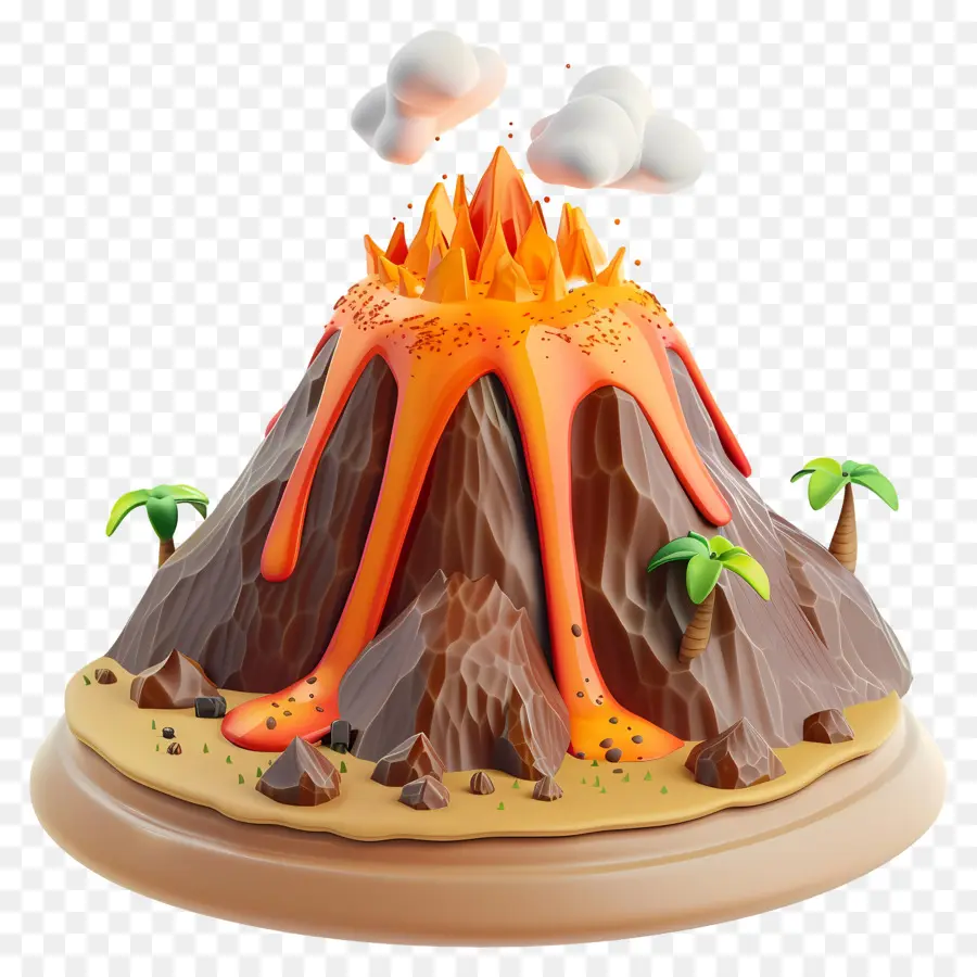 Vulcão，Lava PNG