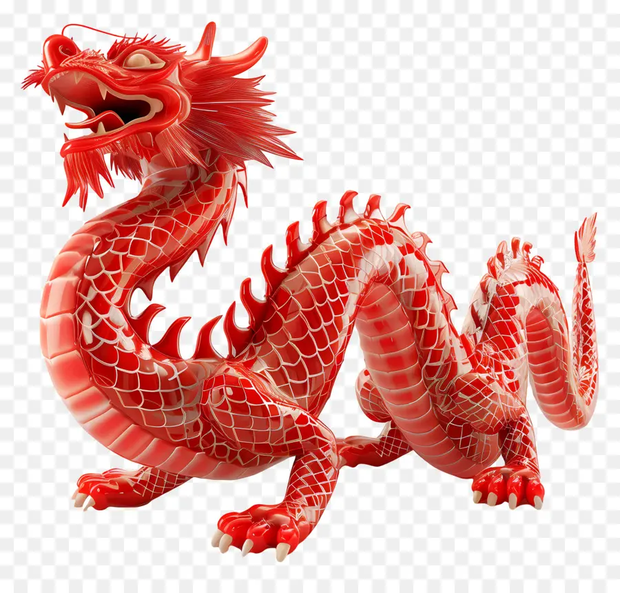 Vermelho Dragão Chinês，Dragão Chinês PNG