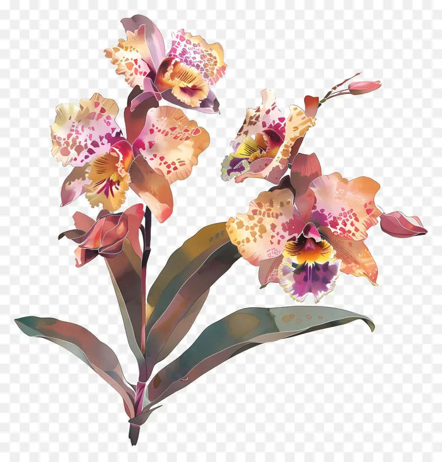Orquídea De Ciência Agrícola De Shenzhen，Pintura Das Flores PNG