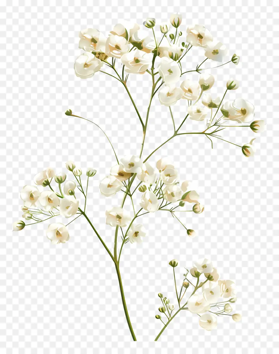 Bebê Respiração Flor，Flor Branca PNG