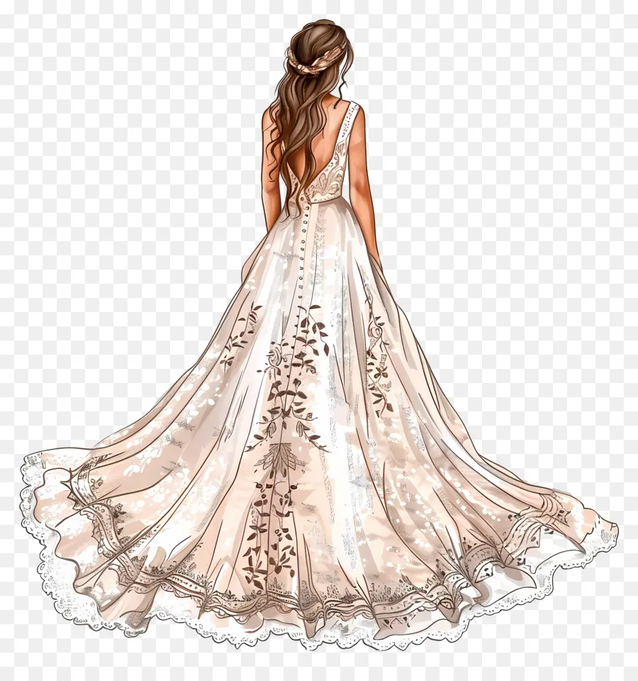 Vestido De Noiva Boho，Vestido De Noiva PNG