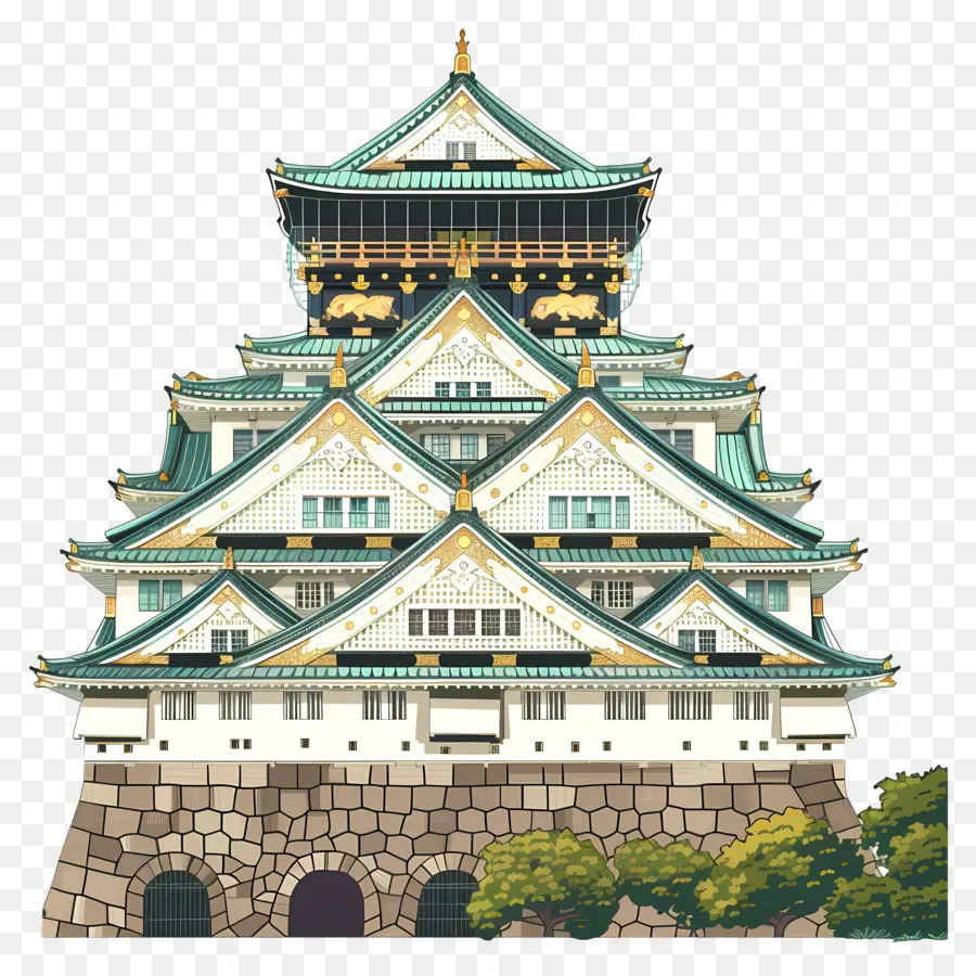 Castelo De Osaka，Ficar E Hillage St PNG