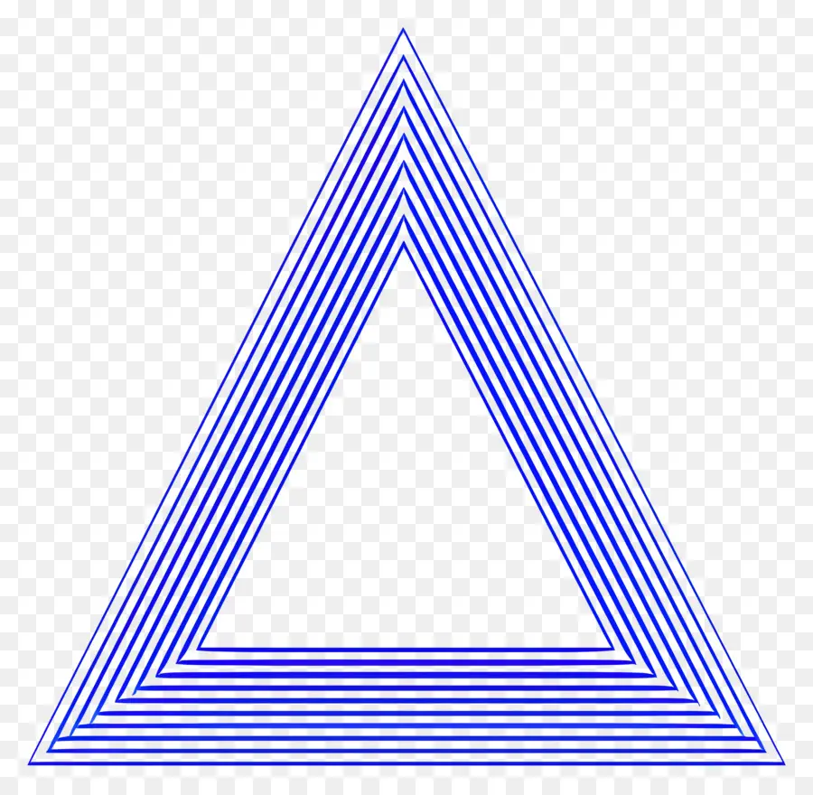 Contorno Do Triângulo，Triângulo Azul PNG