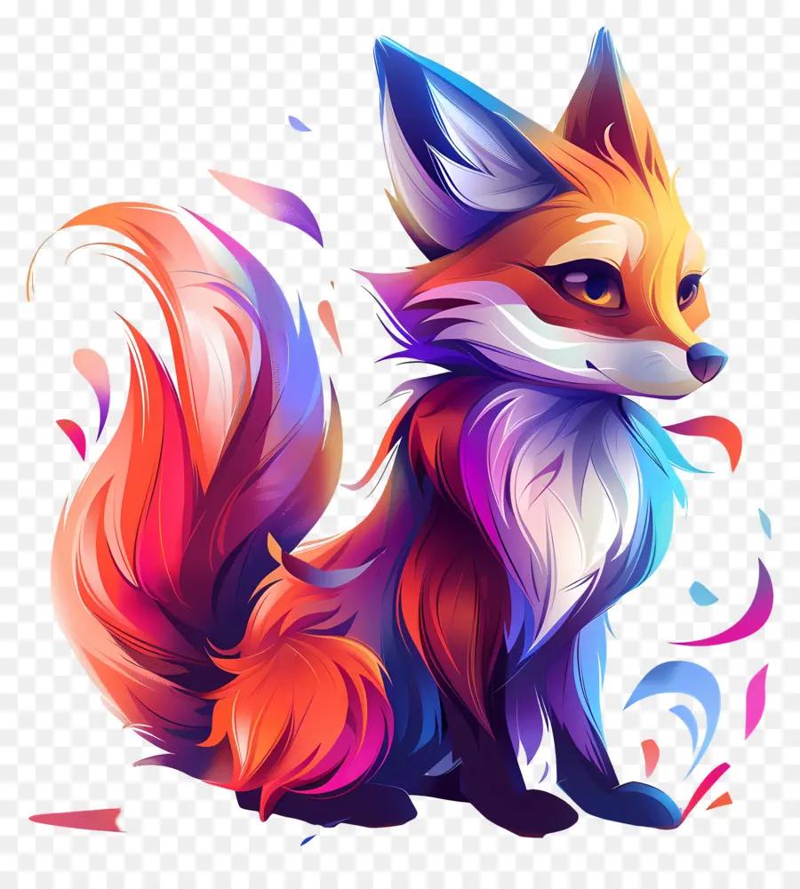 Fox，Colorido Fox PNG