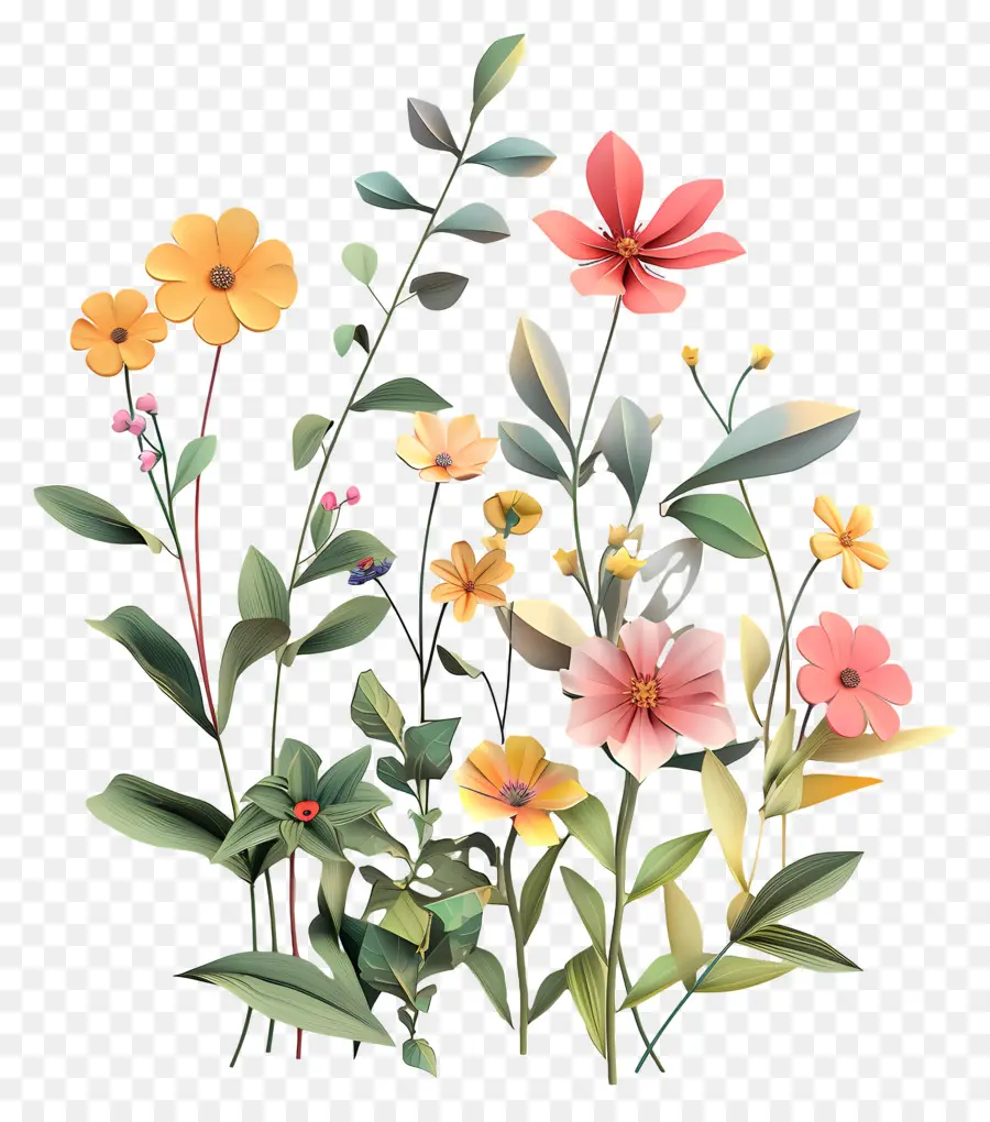 As Plantas De Flor，Flores PNG