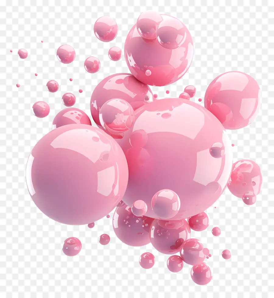 As Bolhas Cor De Rosa，Flutuante Bolhas PNG