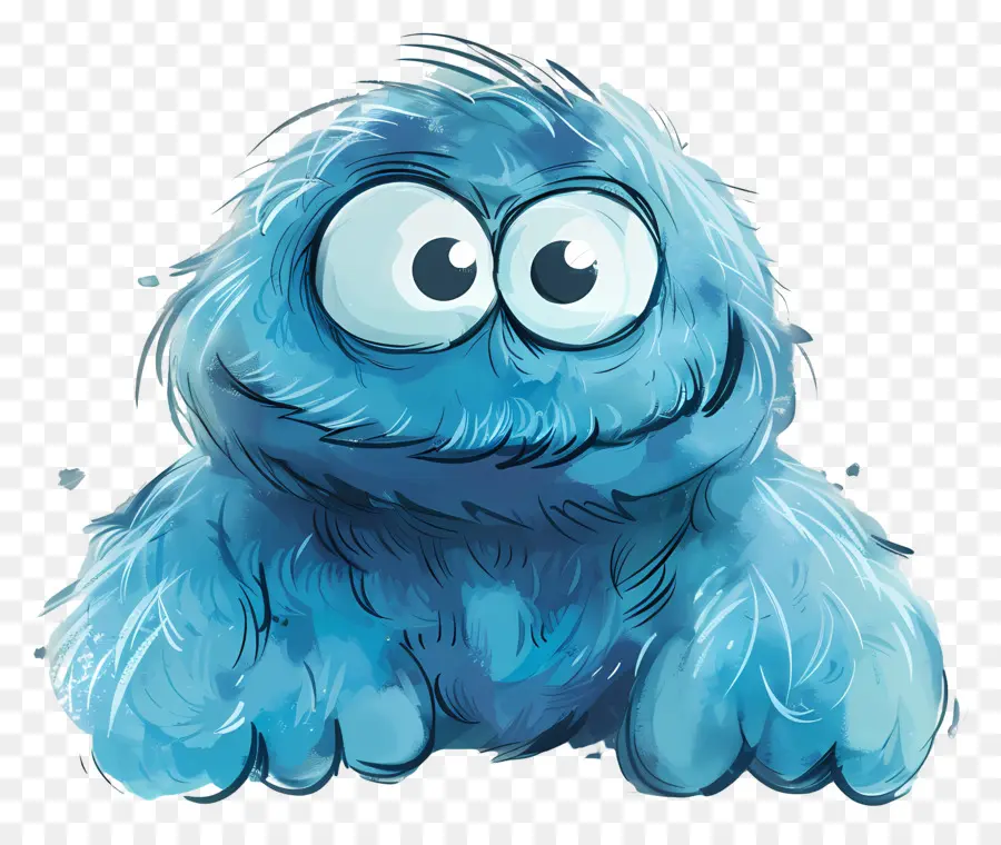 Cookie Monster，Monstro Azul PNG