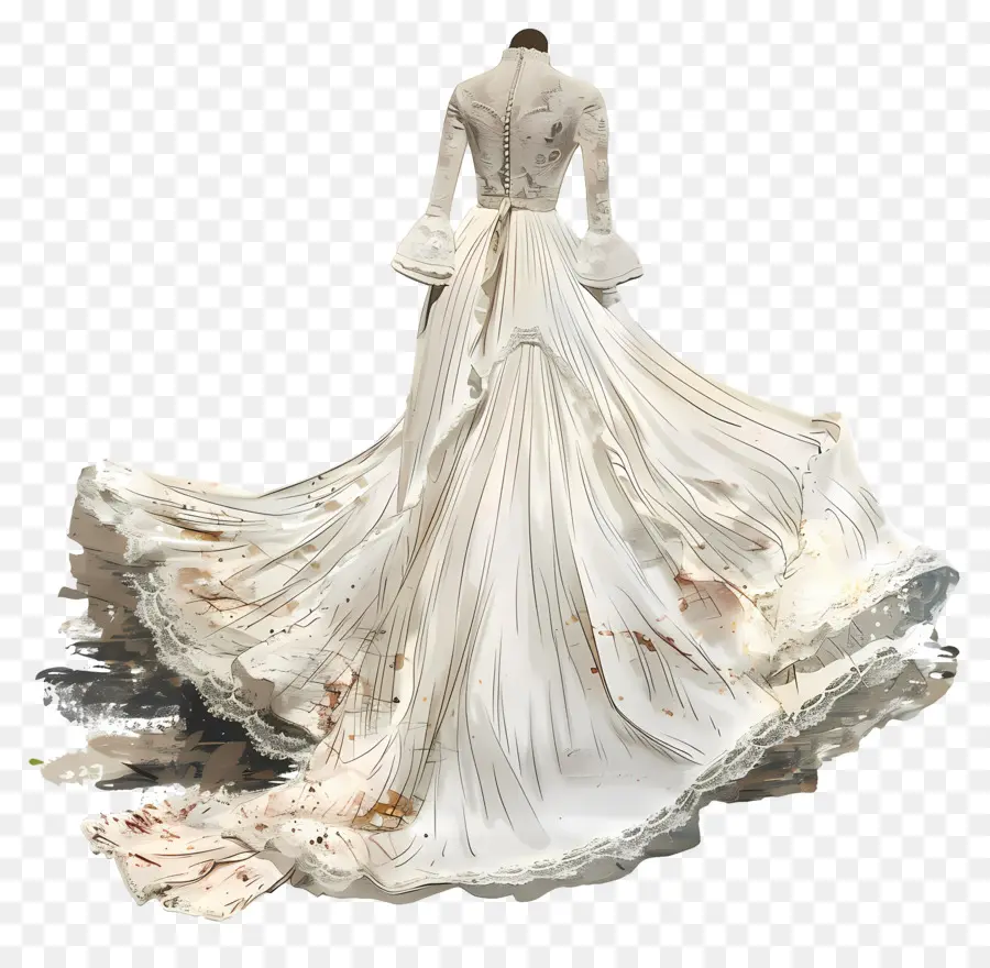 Vestido De Noiva Boho，Vestido De Casamento Branco PNG