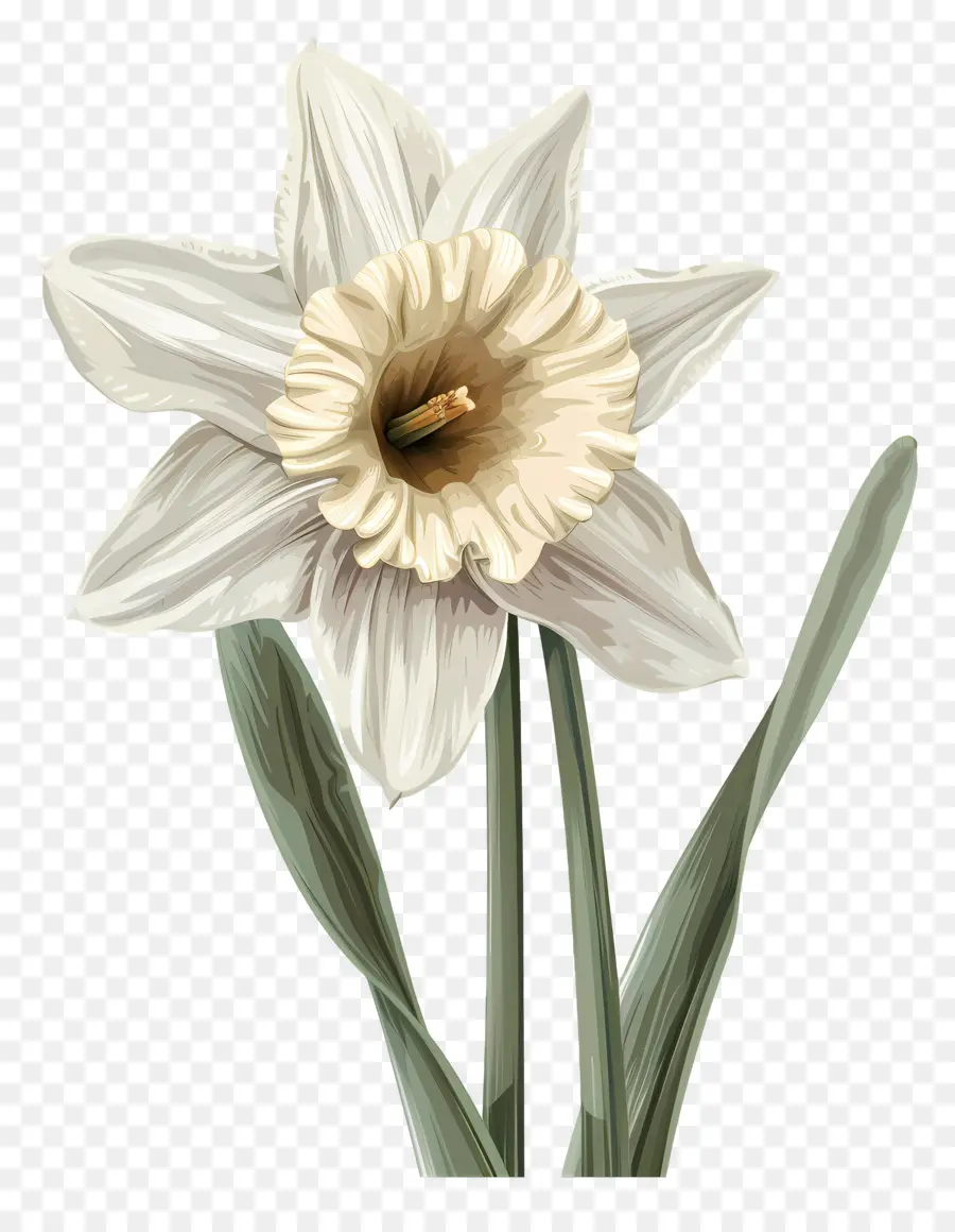 Daffodil Branco，Flor Branca PNG