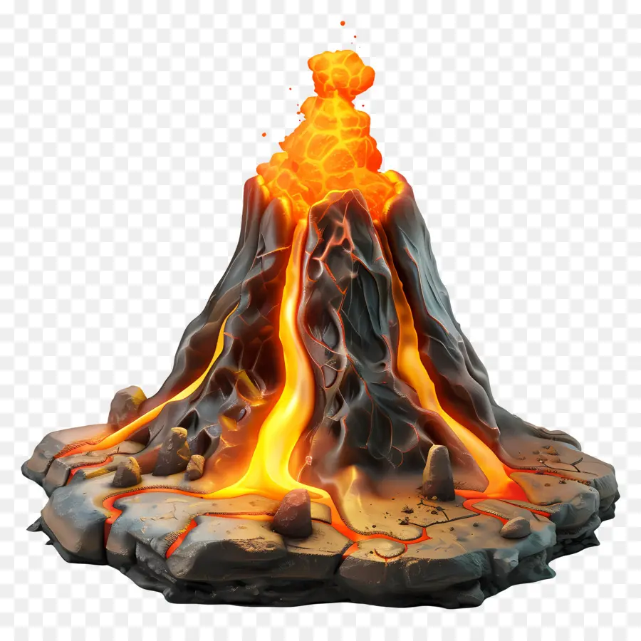 Vulcão，Lava PNG