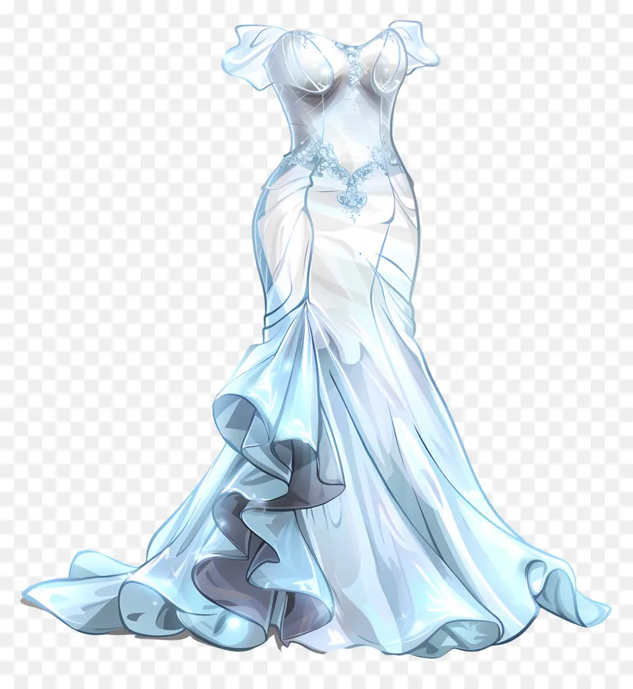 Vestido De Noiva De Sereia，Vestido De Noiva PNG