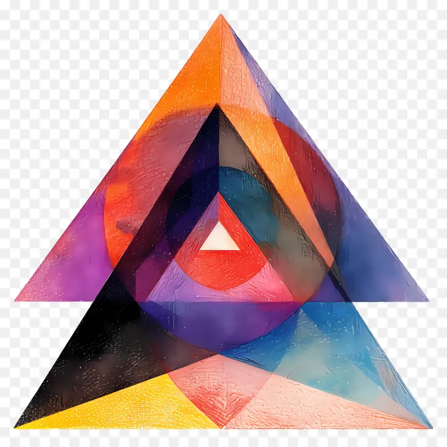 Triângulo Geométrico，Triângulo Colorido PNG