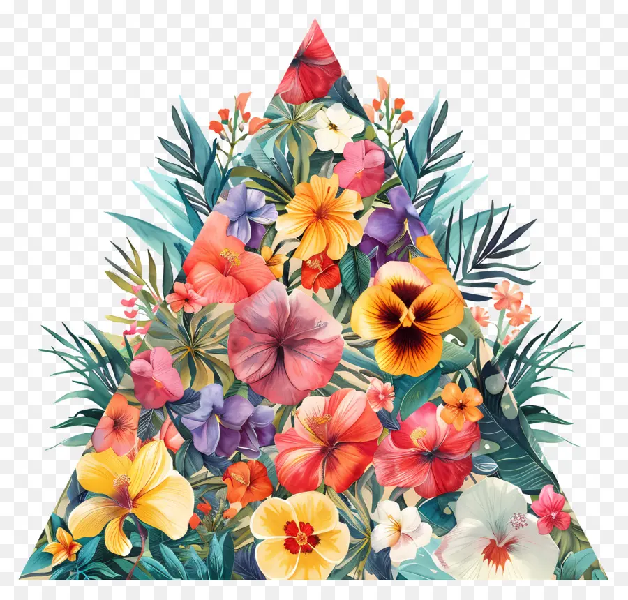 Triângulo Floral，Arranjo Floral PNG
